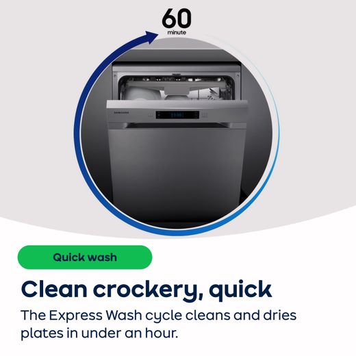 Samsung Series 7 AutoRelease™ Fully Integrated Standard Dishwasher - White - AO Annotation - Express Wash